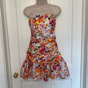 DO+BE Strapless Floral Dress